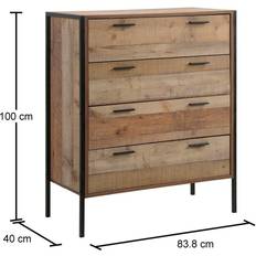 Timber Art Design UK Stretton Four Chest of Drawer