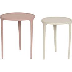 Pink Småborde Dkd Home Decor 2 borde Beige Pink Aluminium Småbord