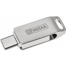 Schede di Memoria & Chiavette USB Verbatim Pendrive dual 64GB USB MyMedia My Dual 3.2 69270 Chiavetta in metallo 2 in 1 USB Tipo-C e USB Tipo-A USB 3.2 Gen 1