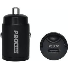 Usb c lader ProUser Handy Ladegerät Schwarz, Auto Adapter