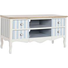 Dkd Home Decor Meubles De Télévision Blanc Bleu Ciel 120 x 48 x 60 cm Commode