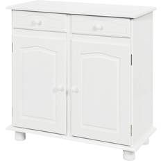 Inter Link Lovi Pin Massif Teinté Blanc 88 cm Commode