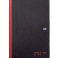 Black Notepads Oxford n' Red Casebound Hardback Recycled A4 Book