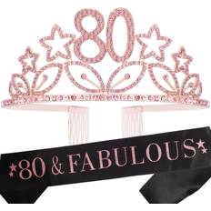 Birthdays Photo Props, Party Hats & Sashes Meant2Tobe 80Th Birthday Gifts For Women 80Th Birthday Tiara Sash Happy