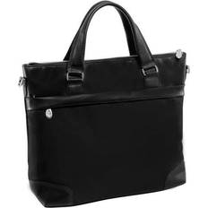 McKlein McKlein USA 18395 15 in. Eastward Nylon Slim Laptop Briefcase, Black