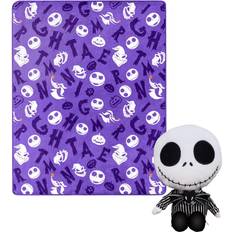 Morado Mantas Northwest Nightmare Before Christmas Friends Silk Touch Throw Blanket and Pillow Manta Blanco, Negro, Morado