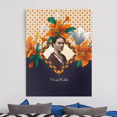 Mehrfarbig Bilder Kunstdruck Hochformat Frida Kahlo Bild