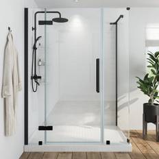 Black Shower Cabins OVE Decors Tampa Corner Shower