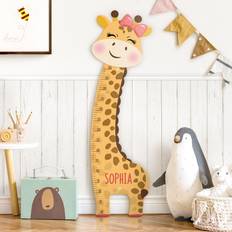 Kindermesslatte Holz Giraffen