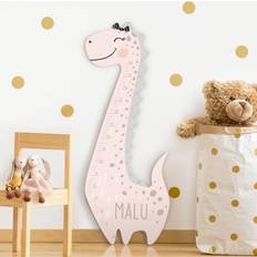 Toises Toise Murale Enfant En Bois Dino Pastel