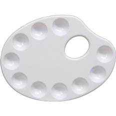 Paint Palette 10 Well Oval Kidney White