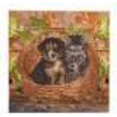 Peintures Diamant Crystal Art Diamond Embroidery Kit Cat and dog