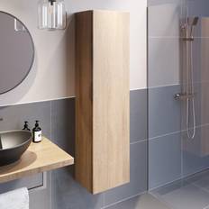 Beige Vanity Units for Single Basins Bathroom Hung Mounted