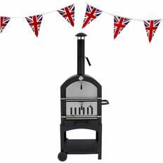 Affumicatore Forni per Pizza Kukoo Pizza Oven Portable Charcoal BBQ Smoker Union Jack Flag Bunting