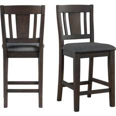 Chairs Picket House Furnishings Carter Upholstery Solid Wood Side Bar Stool 2