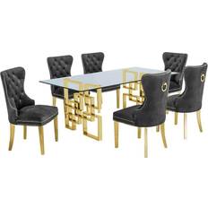 Best Quality Furniture 7-Piece Top Dining Set