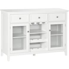 White Liquor Cabinets Homcom Coffee Bar Liquor Cabinet 47.2x34.2"