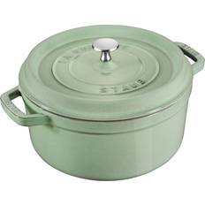 Staub la cocotte Staub La Cocotte Salbeigrün, Gusseisen mit Klappe 24 cm