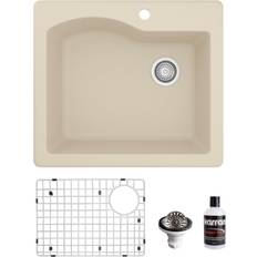 Kitchen Sinks on sale Karran QT-671 Quartz/Granite Bowl Top Mount Sink Bottom Grid Strainer