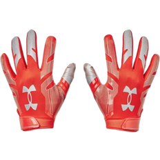 F8 Gloves - Dark Orange/Metallic Silver