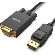 BENFEI to VGA 3M Cable, Benfei Display Port to VGA Adapter to Male Gold-Plated Cord for Lenovo, Dell, HP, and other