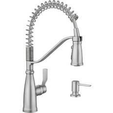 Moen Nolia Spot Resist Stainless OneHandle PreRinse Spring Pulldown Kitchen Faucet Grey