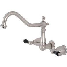 Kingston Brass KS1288PKL Duchess Wall Mount Kitchen Faucet Nickel, Grey