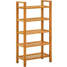 vidaXL Solid Wood with 5 Shoe Rack