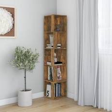 vidaXL Smoked oak, Corner Shelving System