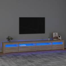 vidaXL Avec Lumières LED Chêne Sonoma 270 x 35 x 40 cm Meuble TV