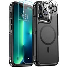 Mobile Phone Accessories Supfine Magnetic Case With 2X Screen Protector+Camera Lens Protector for iPhone 13 Pro Max