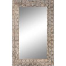 Dkd Home Decor 76,5 3 Crystal Natural Brown Mango wood Indian Man Wall Mirror