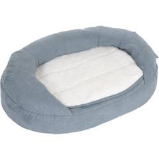 bitiba Oval Memory Foam Dog Bed - Grey H