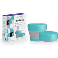 Blue Diaper Pails PurePail Go Portable Diaper Aqua