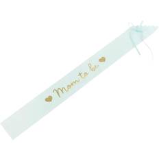 PartyDeco Sash Mom To Be Light Tiffany Blue 75 cm