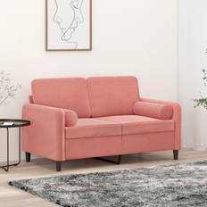vidaXL 2 stk. velour Komplet pyntepude Pink, Rød
