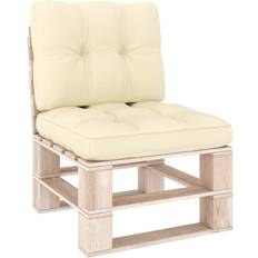 Pallsoffa dynor vidaXL Dynor pallsoffa 2 Stolsdyna Beige, Vit