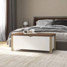 Beige - Eg Kasser & Kurve vidaXL spånplade Opbevaringsboks