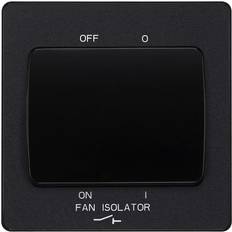 BG Evolve Matt Black 10A Triple Pole Fan Isolator Switch