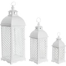 Dkd Home Decor Gadelampe 24 x 24 x 74 cm Ældet Overflade Bordlampe