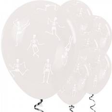 SATISFIRE Halloween Ballons 25 Stück weiss/transparent Latex 30cm