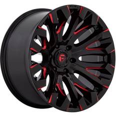 17" - Red Car Rims Fuel Off-Road D829 Quake Wheel, 20x9 with 8 on Bolt Pattern Gloss Tint