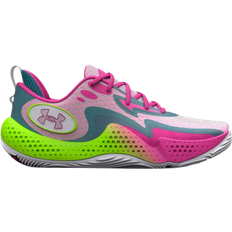 Mujer - Rosa Zapatillas de Baloncesto Under Armour UA Spawn 5 - White/Still Water