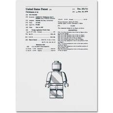 Interior Details Trademark Fine Art Claire Doherty 'Lego Man Patent 1979 White' Wall Decor