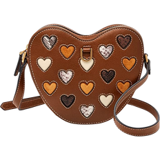 Fossil Liza Eco Camera Bag Crossbody - Brown Hearts