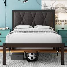 Feonase Platform Bed Frame with Heavy Duty Metal Slats