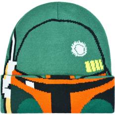 Star Wars Maskerad Dräkter & Kläder Star Wars Big Face Roll Down Boba Fett Intarsia Beanie Black/Green/Orange