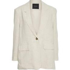 Best Blazer Vero Moda Vera Linen Blazer - Oatmeal