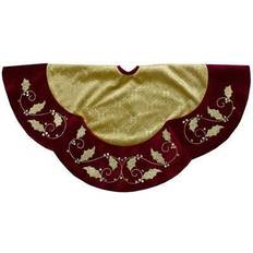 Beige Christmas Tree Skirts Northlight 48-Inch Gold Burgundy Velvet Skirt Christmas Tree Skirt