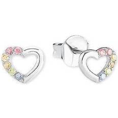 Prinzessin Lillifee Herz Ohrstecker aus 925er Silber mit Zirkonia